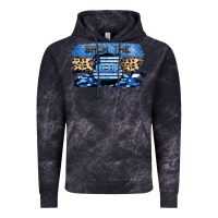 Cloud Black Back the blue Vintage Hoodie - FaDigitalArtStudio