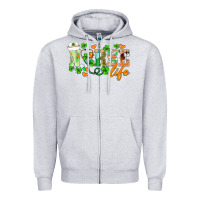 Heather Grey st.patricks nurse life Zipper Hoodie - BarkalooDesign