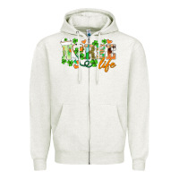 Oatmeal Heather st.patricks nurse life Zipper Hoodie - BarkalooDesign