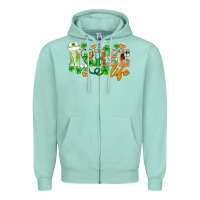 Seafoam st.patricks nurse life Zipper Hoodie - BarkalooDesign