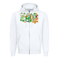White st.patricks nurse life Zipper Hoodie - BarkalooDesign