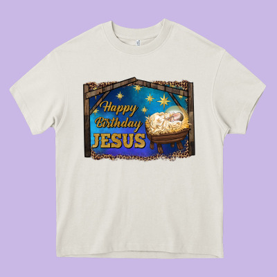 Happy Birthday Jesus Heavy Core Tee Designed By Ranaportraitstore