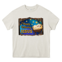 Cream happy birthday jesus Heavy Core Tee - RanaPortraitStore