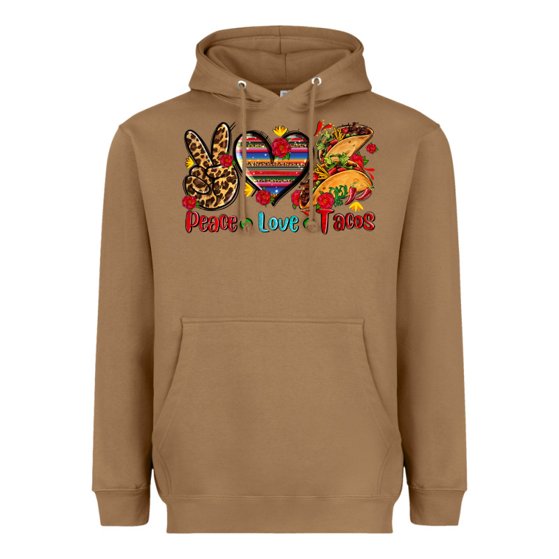 Peace Love Tacos Heavyweight Hoodie by AdoDesignShop | Teevron