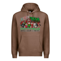 Chestnut merry christmas  truck Premium Hoodie - CowhideDigitalArt