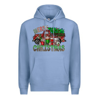 Colony Blue merry christmas  truck Premium Hoodie - CowhideDigitalArt