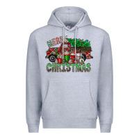 Heather Grey merry christmas  truck Premium Hoodie - CowhideDigitalArt