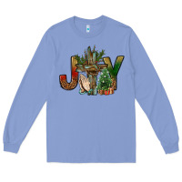 Colony Blue joy christmas with cross bbs Long Sleeve Tee - BundleAndBundleShop