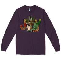 Plum joy christmas with cross bbs Long Sleeve Tee - BundleAndBundleShop