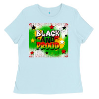 Baby Blue black and proud Ladies Tee - CowGirlArtShop