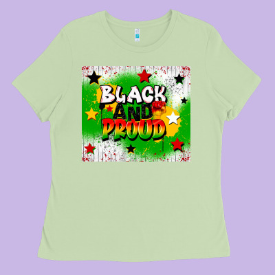 Black And Proud Ladies Tee Designed By Cowgirlartshop