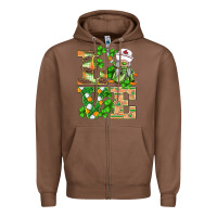 Chestnut st.patricks nurse love gnomies Zipper Hoodie - BarkalooDesign