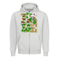 Dove Grey st.patricks nurse love gnomies Zipper Hoodie - BarkalooDesign