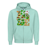 Seafoam st.patricks nurse love gnomies Zipper Hoodie - BarkalooDesign