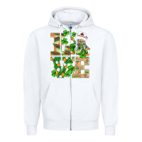 White st.patricks nurse love gnomies Zipper Hoodie - BarkalooDesign