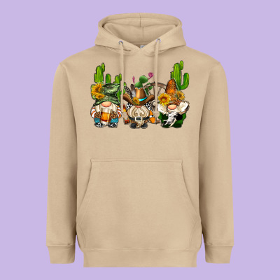 Western Gnomes With Cactus Heavyweight Hoodie Designed By Adodesignshop