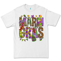 White Mardi Gras Premium Tee - HowdyJamesFarm