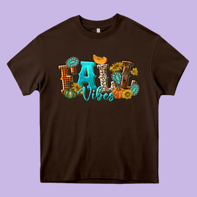 Fall Vibes Heavy Core Tee Designed By Texasbilliewilder