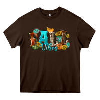 Chocolate Brown Fall Vibes Heavy Core Tee - texasbilliewilder