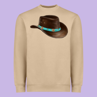Cowboy Cap Heavyweight Sweatshirt Designed By Barkaloodesign