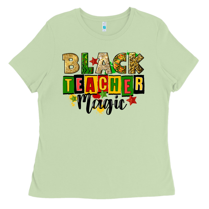 Black Teacher Magic Juneteenth Ladies Tee by CowGirlArtShop | Teevron