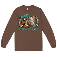 Chestnut with god all things are possible with horse bbs Long Sleeve Tee - BundleAndBundleShop