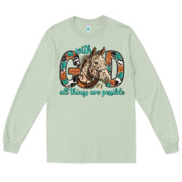 Matcha with god all things are possible with horse bbs Long Sleeve Tee - BundleAndBundleShop