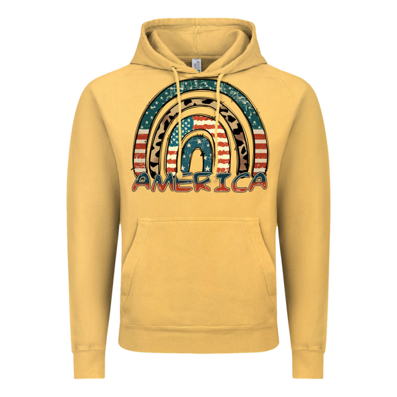America Rainbow Vintage Hoodie by FaDigitalArtStudio | Teevron