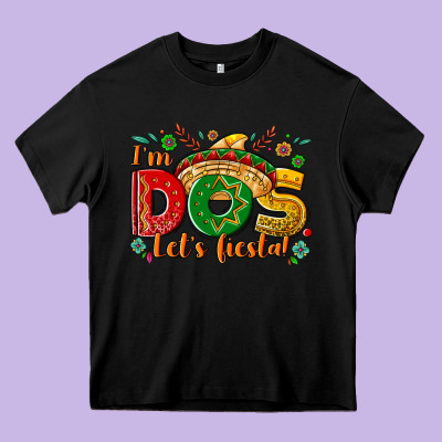 I'm Dos Let's Fiesta Heavy Core Tee Designed By Nancycooperartshop