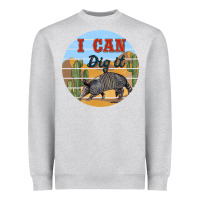 Heather Grey i can dig it armadillo Heavyweight Sweatshirt - BarkalooDesign