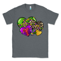 Charcoal Heather mardi gras hearts cg (1) Classic Tee - CowGirlArtShop