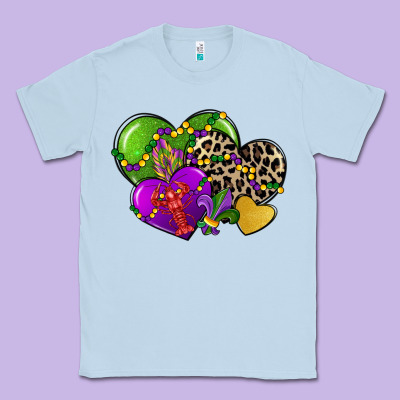 Mardi Gras Hearts Cg (1) Classic Tee Designed By Cowgirlartshop