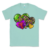 Seafoam mardi gras hearts cg (1) Classic Tee - CowGirlArtShop