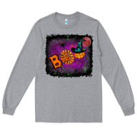 Heather Grey boo gemstone halloween pumpkin Long Sleeve Tee - RanaPortraitStore