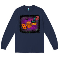 Navy boo gemstone halloween pumpkin Long Sleeve Tee - RanaPortraitStore