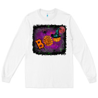 White boo gemstone halloween pumpkin Long Sleeve Tee - RanaPortraitStore