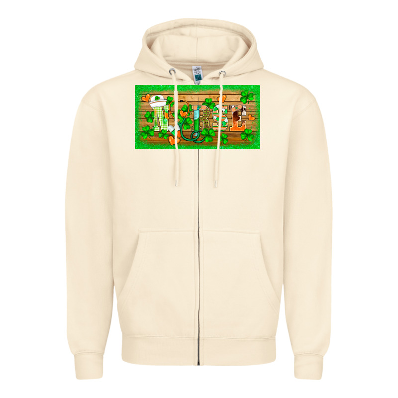 St.patricks Nurse License Plate Template Zipper Hoodie by BarkalooDesign | Teevron