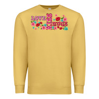 Floral Love And Kiss Premium Sweatshirt | Teevron