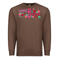 Chestnut floral love and kiss Premium Sweatshirt - AdoDesignShop