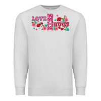 Dove Grey floral love and kiss Premium Sweatshirt - AdoDesignShop