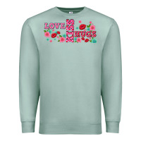 Seafoam floral love and kiss Premium Sweatshirt - AdoDesignShop
