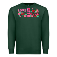 Sports Green floral love and kiss Premium Sweatshirt - AdoDesignShop