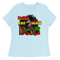 Baby Blue black man are dope Ladies Tee - CowGirlArtShop