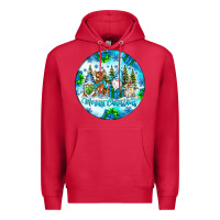 Cardinal merry christmas Premium Hoodie - CowhideDigitalArt
