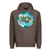 Coffee merry christmas Premium Hoodie - CowhideDigitalArt