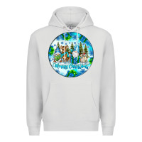 Dove Grey merry christmas Premium Hoodie - CowhideDigitalArt