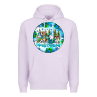 Lilac merry christmas Premium Hoodie - CowhideDigitalArt