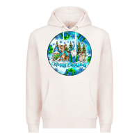 Pale Pink merry christmas Premium Hoodie - CowhideDigitalArt