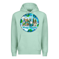 Seafoam merry christmas Premium Hoodie - CowhideDigitalArt