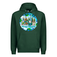 Sports Green merry christmas Premium Hoodie - CowhideDigitalArt